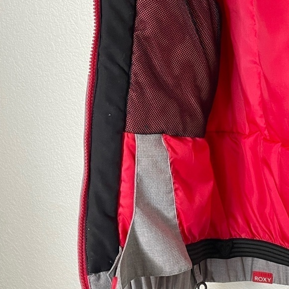 ROXY jacket snow ski girls youth large 12 gray and pink - Picture 6 of 7